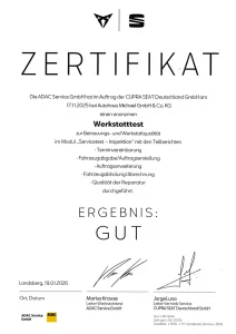 Werkstatt Zertifikat